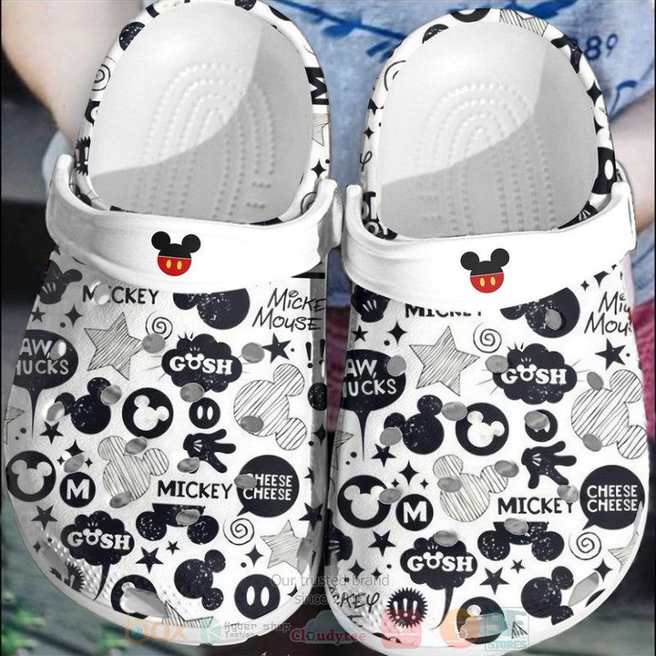 Cute Sticker Halloween Winter Mickey Mouse Custom Shoes Crocs Clog For Women Daughter - MCM-CR249