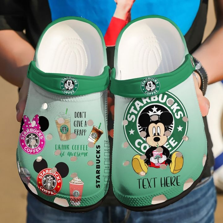 Happy Mickey Mouse Sticker Custom Shoes Crocs Clog For Women Daughter - MCM-CR252