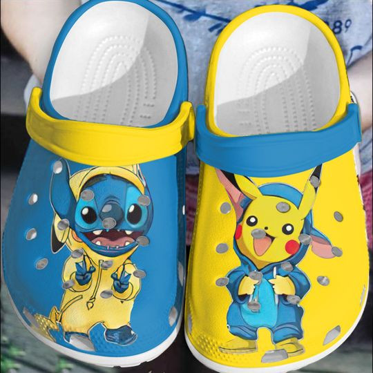 Stitch Disney Pikachu Custom Shoes Crocs Clog For Women Daughter - MCM-CR255