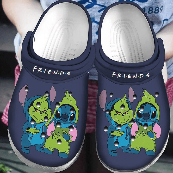 Evil Grinch Green Friends Stitch Disney Monster Custom Shoes Crocs Clog For Women Daughter - MCM-CR259