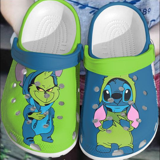 Weird Evil Grinch Green Friends Stitch Monster Custom Shoes Crocs Clog For Women Daughter - MCM-CR301
