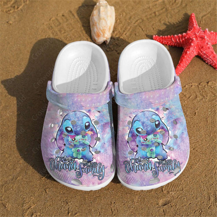 Ohana Means Family Stitch Friends Custom Shoes Crocs Clog For Women Daughter - MCM-CR306