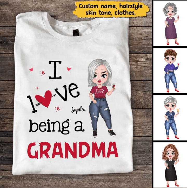 Personalized I Love Being A Grandma Mom Custom Dorin T-shirt DDL14DEC22CT1