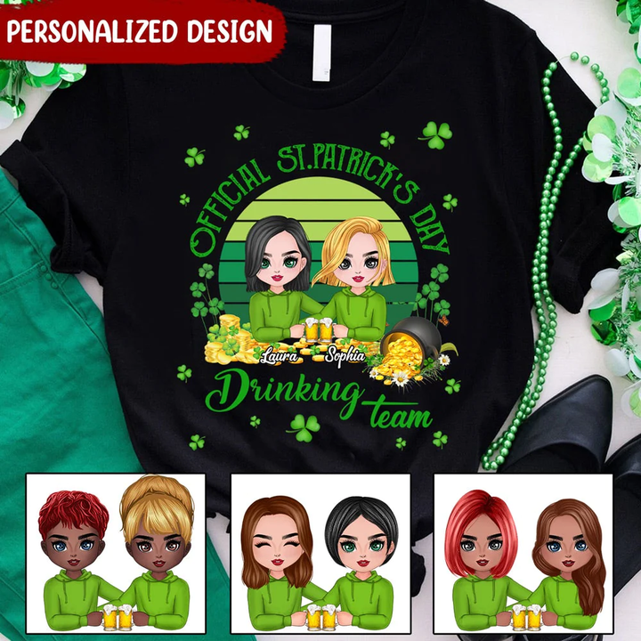 Official St.Patrick's Day Drinking Team Custom Gift For Bestie Best Friend Dorin T-shirt DHL24JAN22NY1