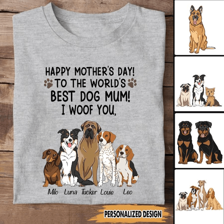 Best Dog Mum Dorin Personalized Shirt NVL11FEB22VA1