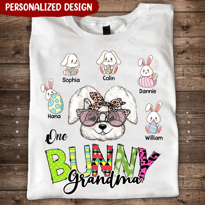 One Bunny Grandma Dorin Personalized Bunny Grandkids Easter Shirt NVL01MAR22NY1