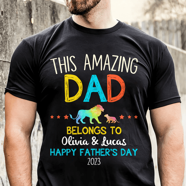 This Amazing Dad Belongs To Shirt Personalized Gift for Dad
