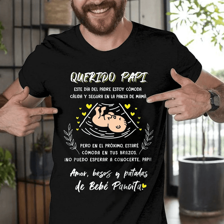 Gift For Expecting Dad Father's Day Querido papi T-shirt