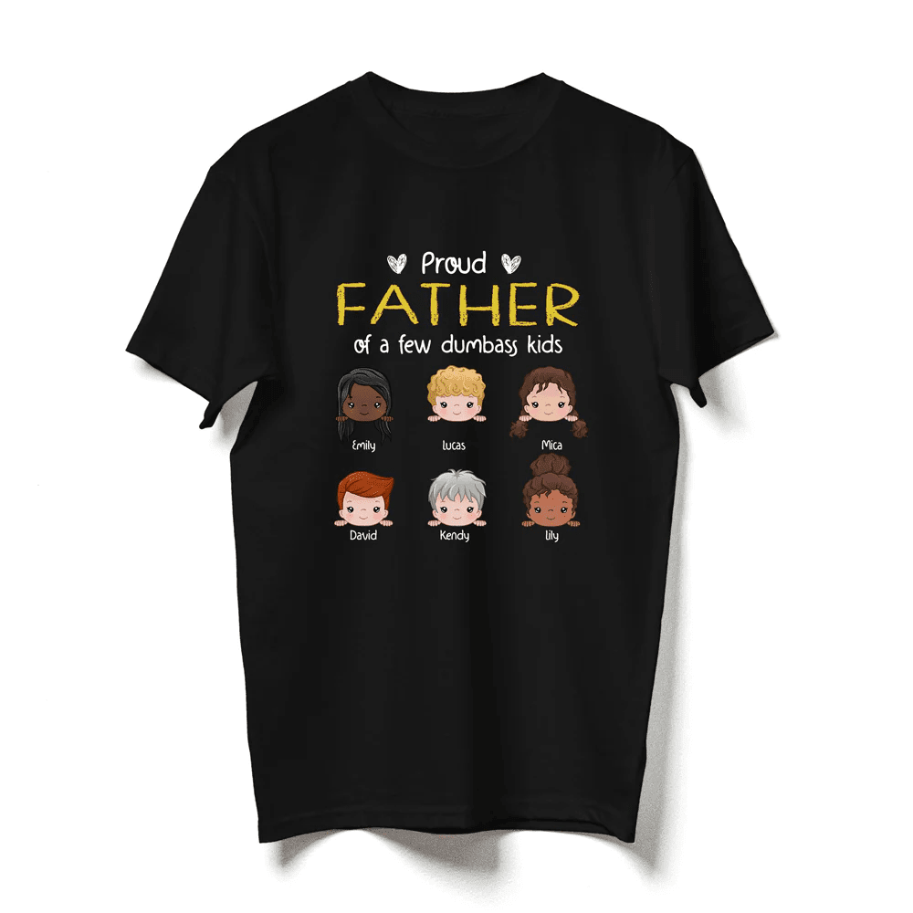 Father Of Dumbass Funny T-Shirts Personalized Gift For Dad