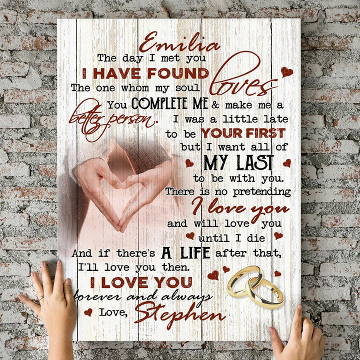 Personalized Gift For Him For Her Love You Until I Die Canvas