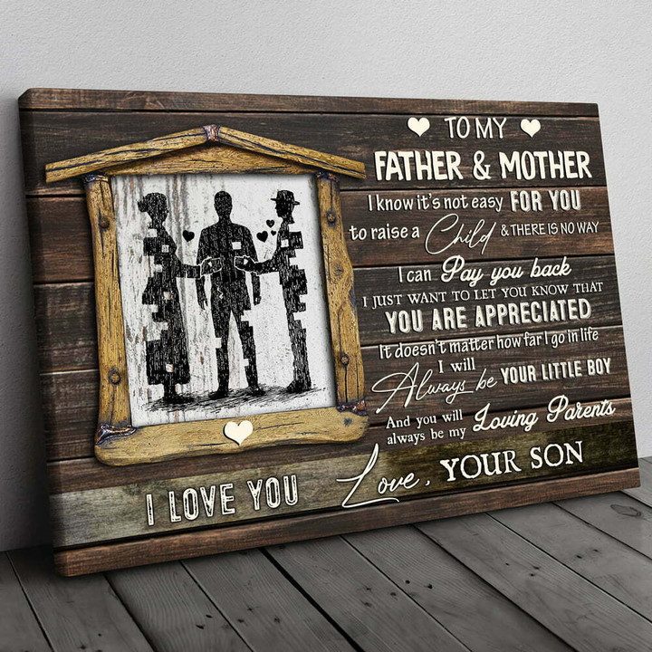 I'll Always Be Your Little Boy Canvas Gift For Parents From Son