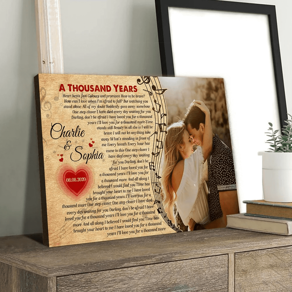 For Wife Husband Song Lyrics Couple Anniversary Personalized Canvas