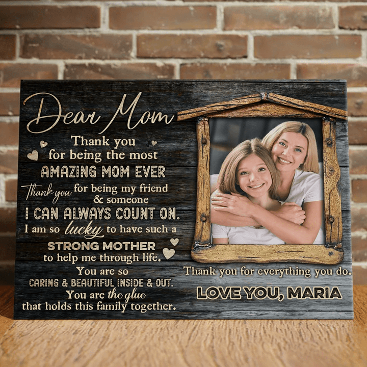Mom And Daughter The Most Amazing Mom Ever Personalized Canvas