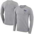 Men's Nike Gray Pitt Panthers Logo Stack Legend Performance Long Sleeve T-Shirt