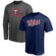 Men's Fanatics Branded Navy/Heathered Charcoal Minnesota Twins T-Shirt Combo Pack