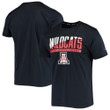 Men's Champion Navy Arizona Wildcats Wordmark Slash T-Shirt