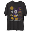 Men's Junk Food Black Los Angeles Lakers Disney Vintage Mickey Baller T-Shirt