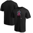Men's Fanatics Branded Black Los Angeles Angels Midnight Mascot Team Logo T-Shirt