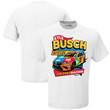 Men's Joe Gibbs Racing Team Collection White Kyle Busch Celebrating 80 Years M&M's Car Graphic 1-Spot T-Shirt