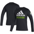 Men's adidas Black Seattle Sounders FC Vintage AEROREADY Long Sleeve T-Shirt