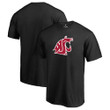 Men's Fanatics Branded Black Washington State Cougars Primary Logo T-Shirt