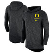 Men's Nike Black Oregon Ducks Slub Space-Dye Performance Long Sleeve Hoodie T-Shirt