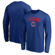 Men's Fanatics Branded Royal Chicago Cubs Team Logo Lockup Long Sleeve T-Shirt