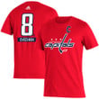 Men's adidas Alexander Ovechkin Red Washington Capitals Captain Patch Name & Number T-Shirt