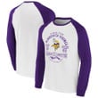 Men's NFL x Darius Rucker Collection by Fanatics White/Purple Minnesota Vikings Vintage Raglan Long Sleeve T-Shirt