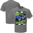 Men's Checkered Flag Heathered Gray Daniel Suarez Freeway Insurance Graphic 1-Spot T-Shirt