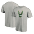Men's Fanatics Branded Heathered Gray Milwaukee Bucks Primary Team Logo T-Shirt