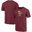 Men's Fanatics Branded Heathered Maroon Minnesota Golden Gophers Throwback Logo Tri-Blend T-Shirt