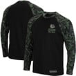 Men's Colosseum Black Gonzaga Bulldogs OHT Military Appreciation Camo Raglan Long Sleeve T-Shirt
