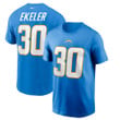 Men's Nike Austin Ekeler Powder Blue Los Angeles Chargers Player Name & Number T-Shirt