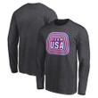 Men's Fanatics Branded Heathered Charcoal Team USA Our Country Long Sleeve T-Shirt