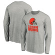 Men's Fanatics Branded Heathered Gray Cleveland Browns Team Lockup Long Sleeve T-Shirt