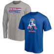 Men's Fanatics Branded Royal/Heathered Gray New England Patriots 2-Pack T-Shirt Combo Set