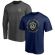 Men's Fanatics Branded Navy/Heathered Charcoal LA Galaxy Team T-Shirt Combo Set