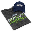 Men's Fanatics Branded College Navy/Heathered Black Seattle Seahawks Team T-Shirt and Adjustable Hat Combo Set