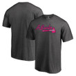 Men's Fanatics Branded Heather Gray Atlanta Braves 2019 Mother's Day Pink Wordmark T-Shirt