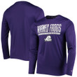 Men's Champion Purple TCU Horned Frogs Wordmark Slash Long Sleeve T-Shirt