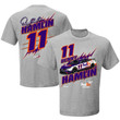 Men's Joe Gibbs Racing Team Collection Heather Gray Denny Hamlin FedEx Groove T-Shirt