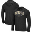 Men's Colosseum Black Purdue Boilermakers Campus Long Sleeve Hooded T-Shirt