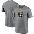 Men's Nike Gray Milwaukee Brewers Large Logo Legend Performance T-Shirt