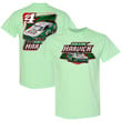 Men's Stewart-Haas Racing Team Collection Mint Green Kevin Harvick Hunt Brothers Pizza Car 2-Spot T-Shirt