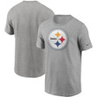 Men's Nike Heathered Gray Pittsburgh Steelers Primary Logo T-Shirt