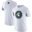 Men's Nike White Michigan State Spartans Team Basketball Icon T-Shirt