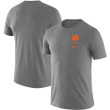 Men's Nike Heathered Gray Clemson Tigers Logo Stack Legend Performance T-Shirt