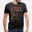 Men's V-Neck T-Shirt Retirement Schedule Funny Pensioner Retired