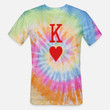 Unisex Tie Dye T-Shirt King of Hearts Vector
